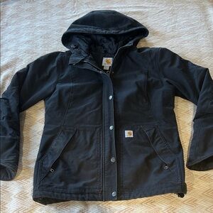 Carhartt Full Swing Cryder Black Hooded Jacket with Pockets